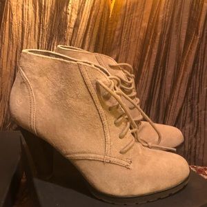 Leather Taupe Booties